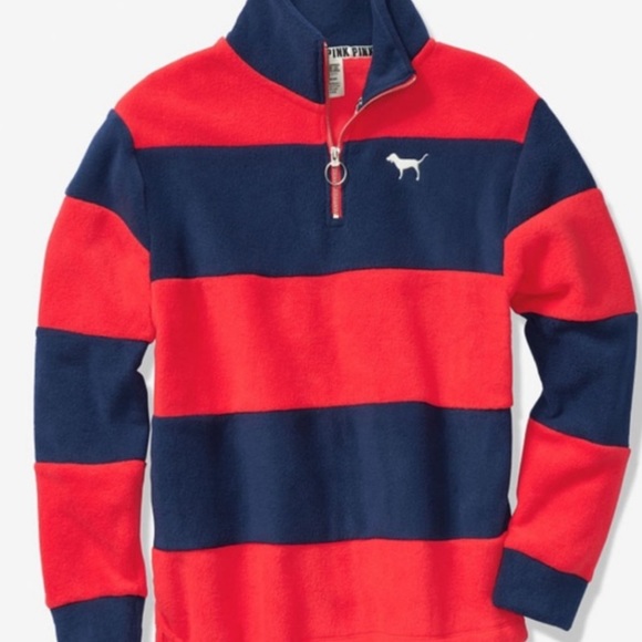 PINK | Striped half zip | Rad & Navy - Picture 14 of 14